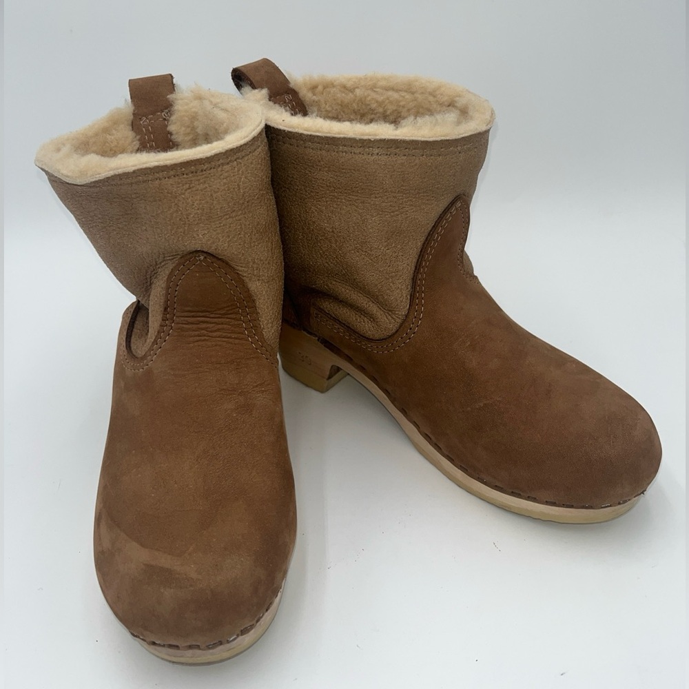 No 6 Boots 39 Brown - Pull On Shearling Clog Boot